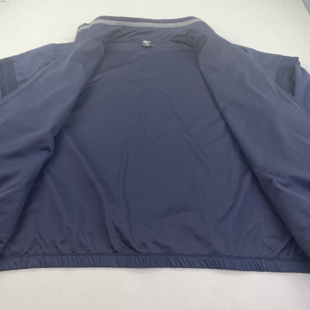 Starter Jacket Men's Size XXL Windbreaker Full Zip Track Stand Up Neck Navy Blue - Picture 6 of 9